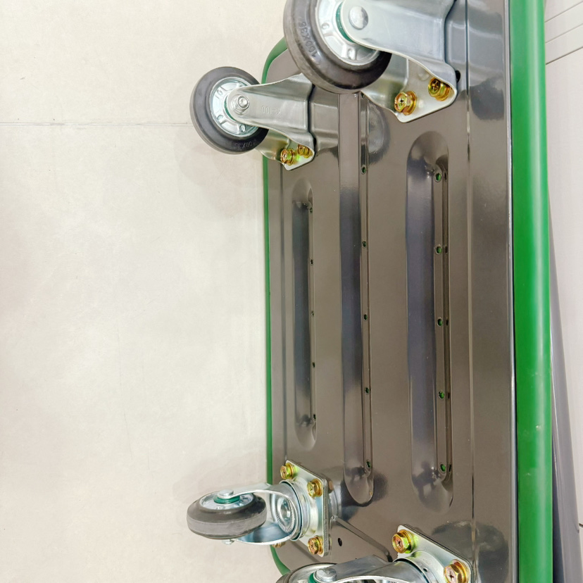 Heavy-Duty Platform J 100 Green Japanese Style Trolley for Easy Transport and Storage