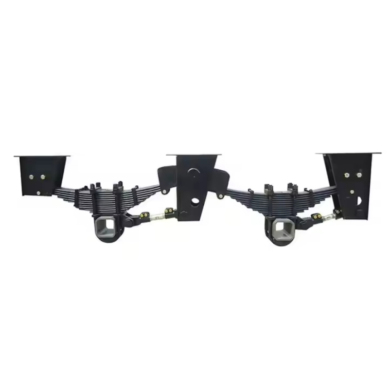 High Quality Mechanical Suspension BPW 3 Axle German Type Suspension with Leaf Spring 100*12*12 for Trailer