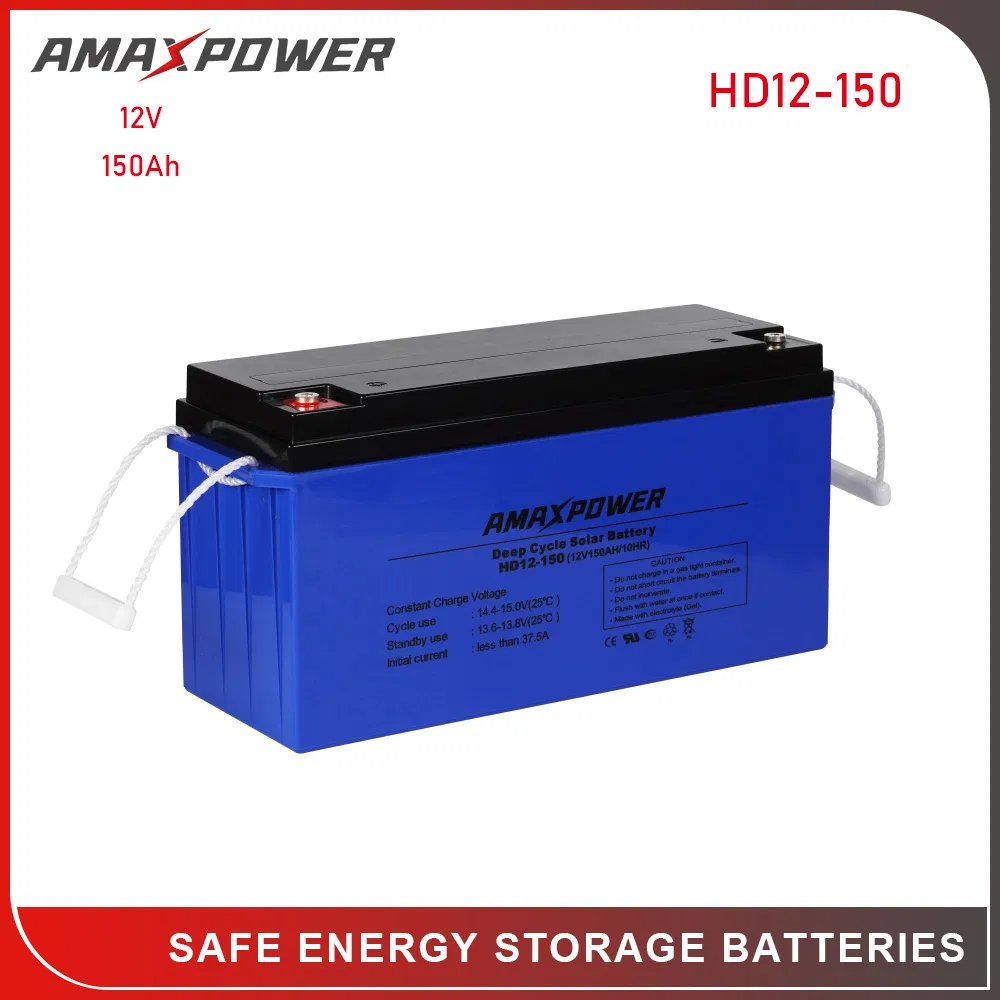 12V 150ah Deep Cycle Gel Rechargeable Storage Battery for Solar Panel/Inverter/Power-Tool/UPS/Electric-Scooter