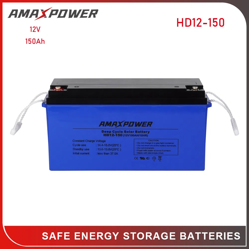 12V 150ah Deep Cycle Gel Rechargeable Storage Battery for Solar Panel/Inverter/Power-Tool/UPS/Electric-Scooter