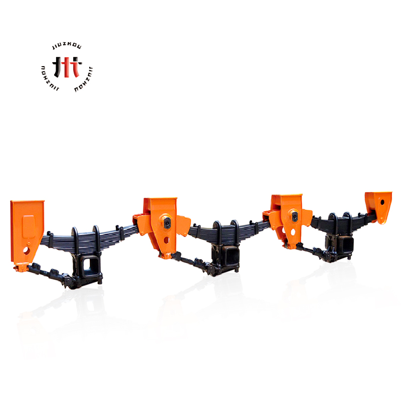 Customized 12-25 Ton Trailer Mechanical Suspension with 8/9 Leaf Spring Adjustable Shock Absorbing System for South American Semi Trailers