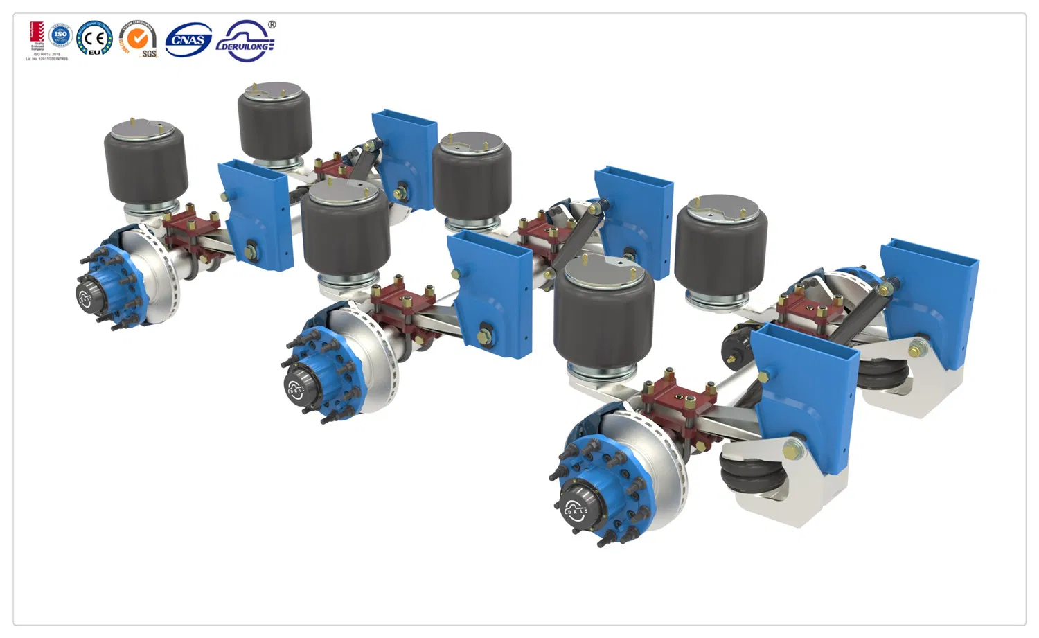 Air Suspension for Trailer and Semi-Trailer with Lift Kit 9 Tons