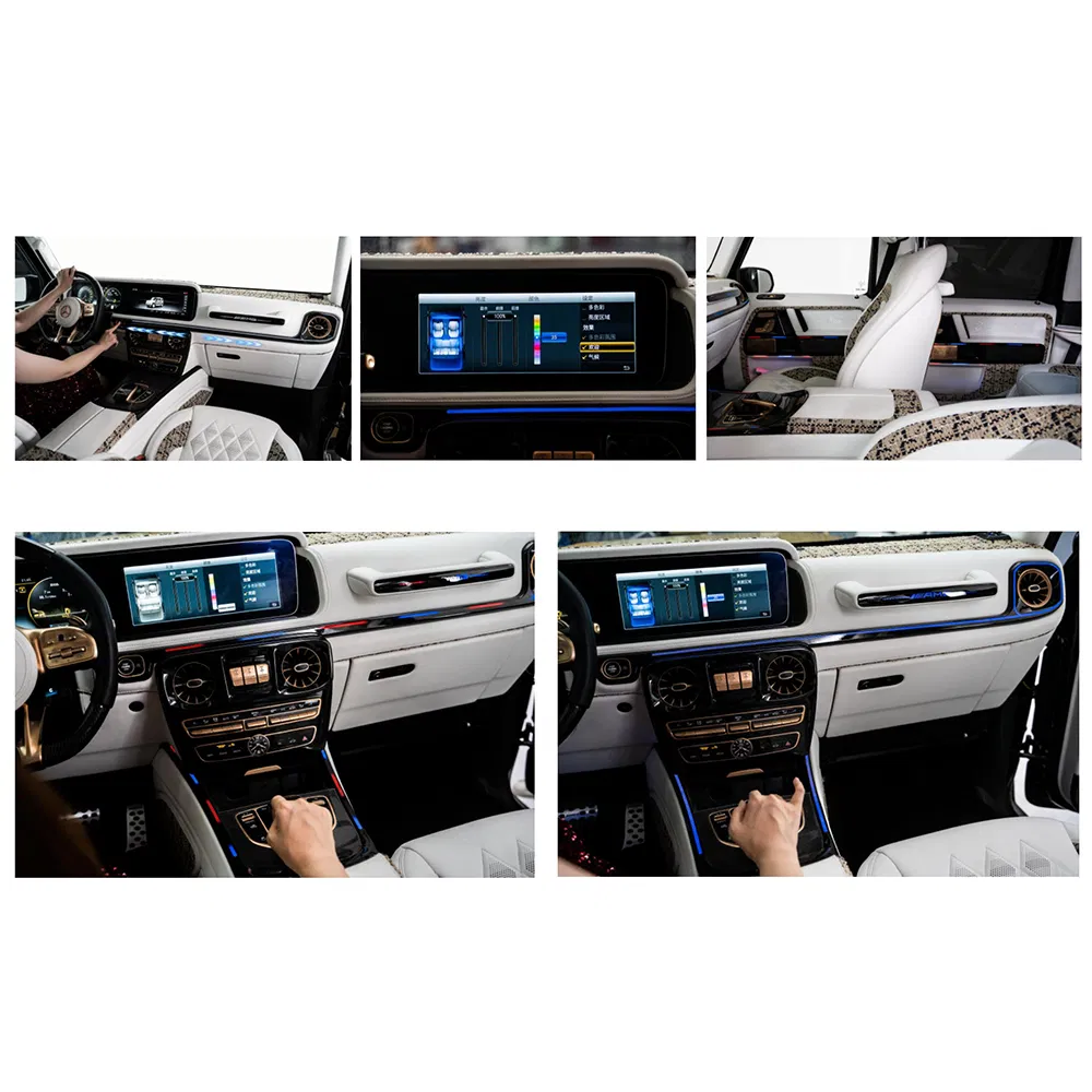 W464 Interior Trim Kit Air Outlet Cover with Flowing Light Ambient Lights Car Auto Parts for G-Class W464