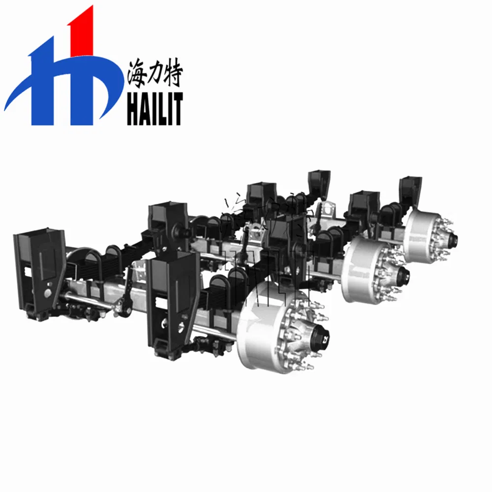 Hlt Super Sale Semi Trailer Three Axle Cantilever Suspension