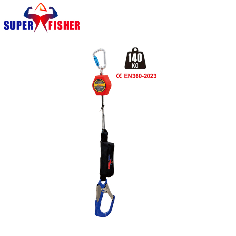Manufacturer Price 6m 3.5kg Webbing Type Safety Lifeline Retractable Fall Arrester En360-2023 Standard