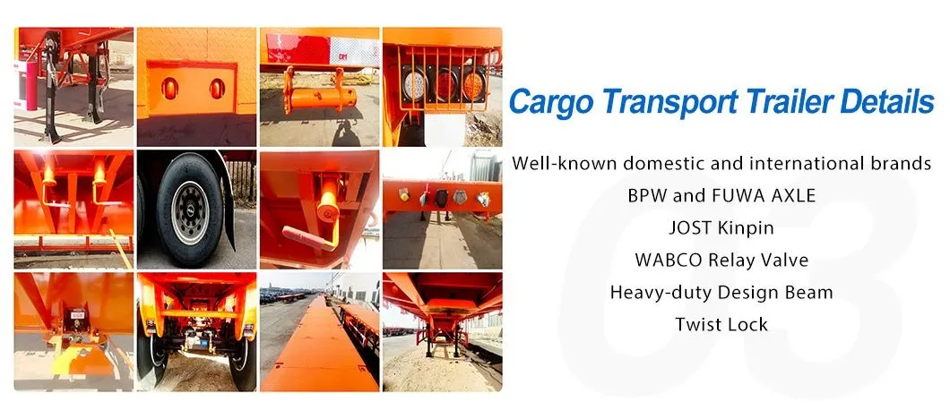 Flatbed Semi Trailer View 2