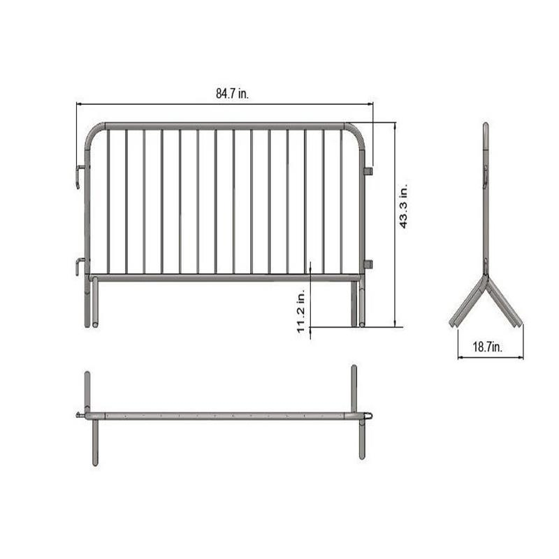 Metal Steel Portable Road Traffic Safety Concert Pedestrian Barrier