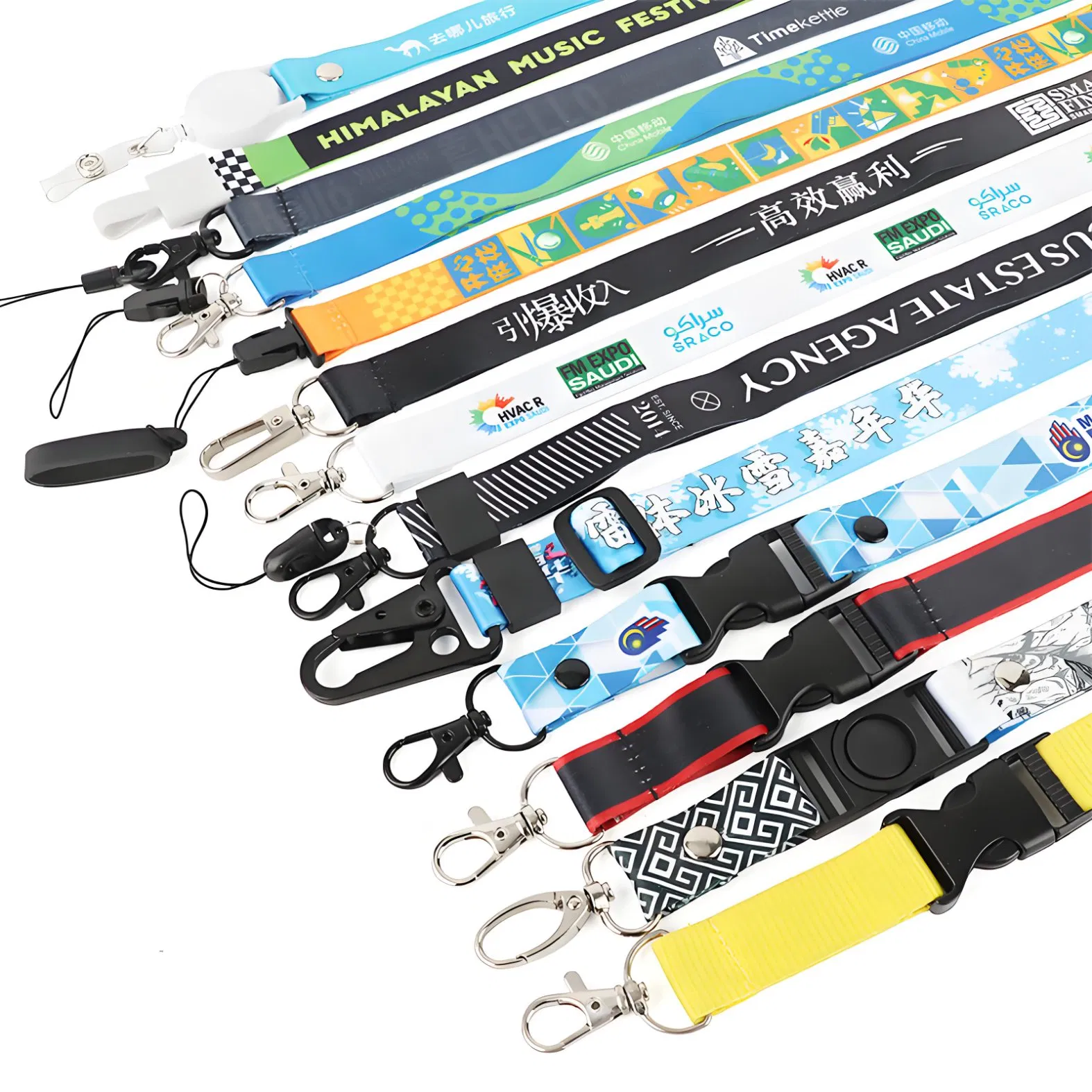 Factory Direct Supply Certificate Safety Release Buckle Climbing Mobile Neck Exhibition Lanyard