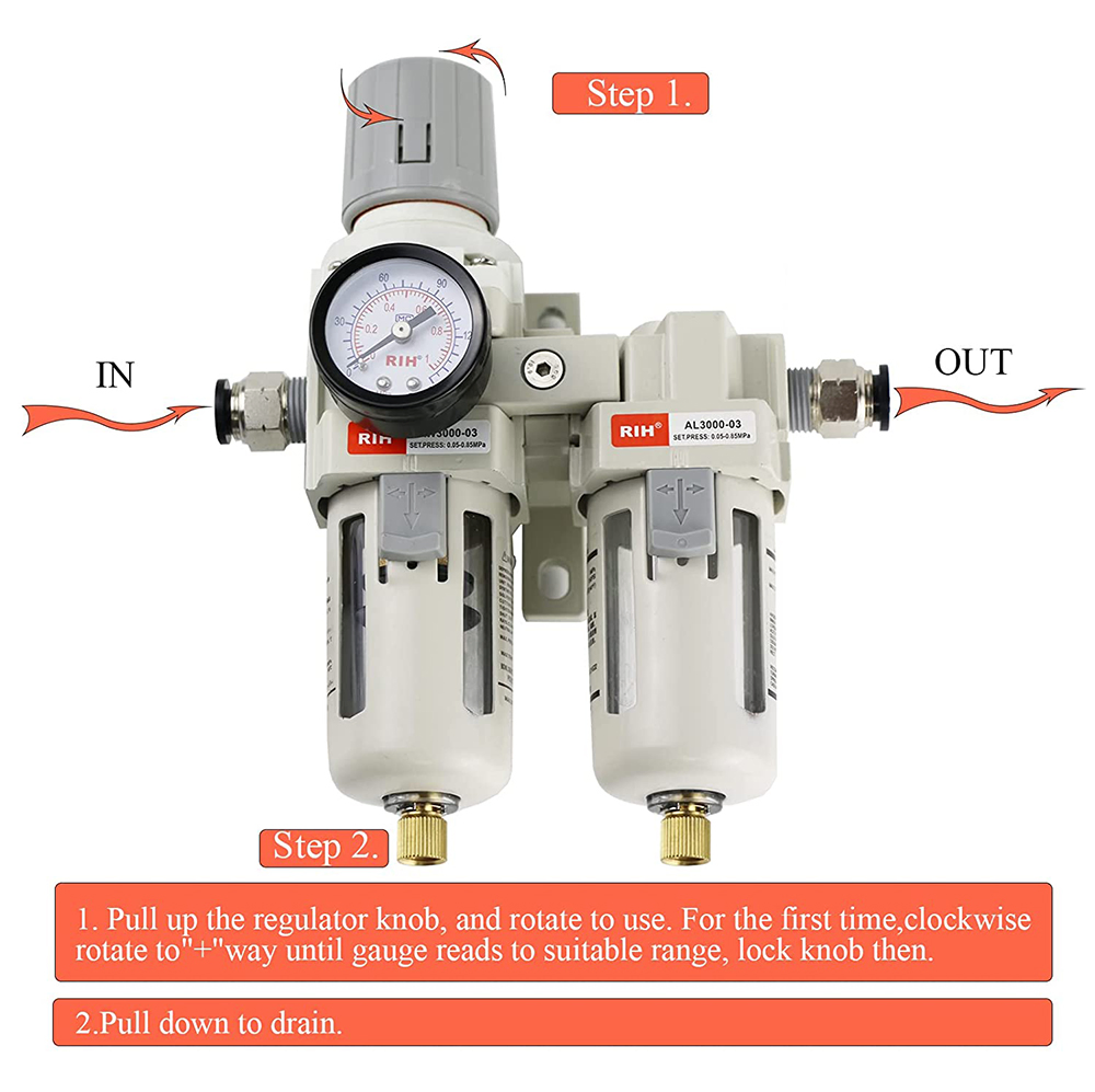 AC3011-03 Pneumatic Component Frl Air Cartridge Filter Element Pressure Regulator Lubricator Supplies
