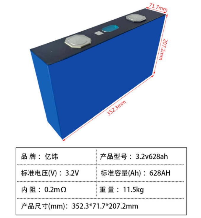 3.2V 100ah Battery Cell for Home Solar Power System