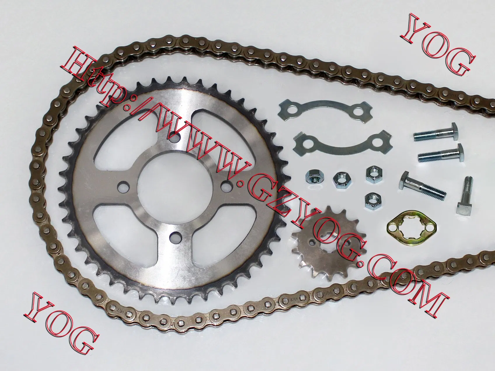 Motorcycle Parts for Transmission Set Chain Sprocket Kit for Gn125 Cg-125 Bm150