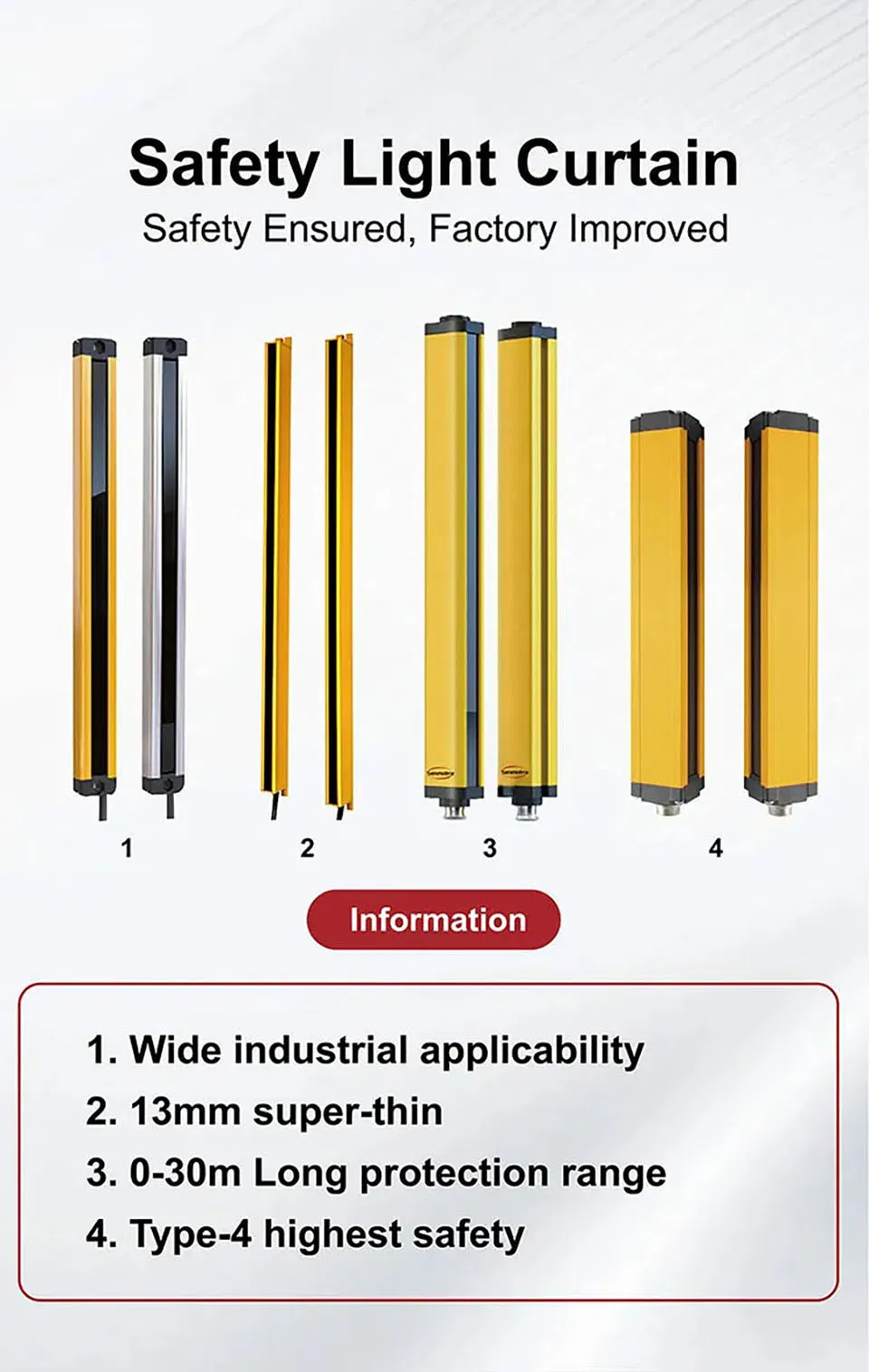 Safety Light Curtain Sensor