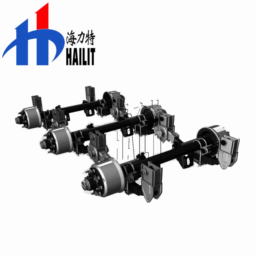 Hlt Super Sale Semi Trailer Three Axle Cantilever Suspension