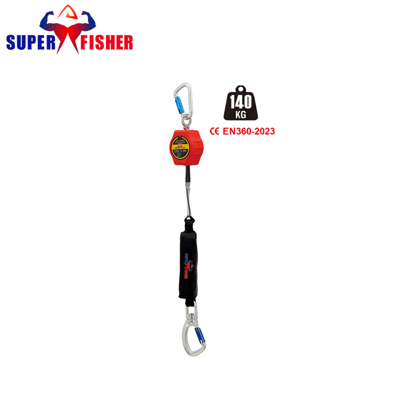 Manufacturer Price 6m 3.5kg Webbing Type Safety Lifeline Retractable Fall Arrester En360-2023 Standard