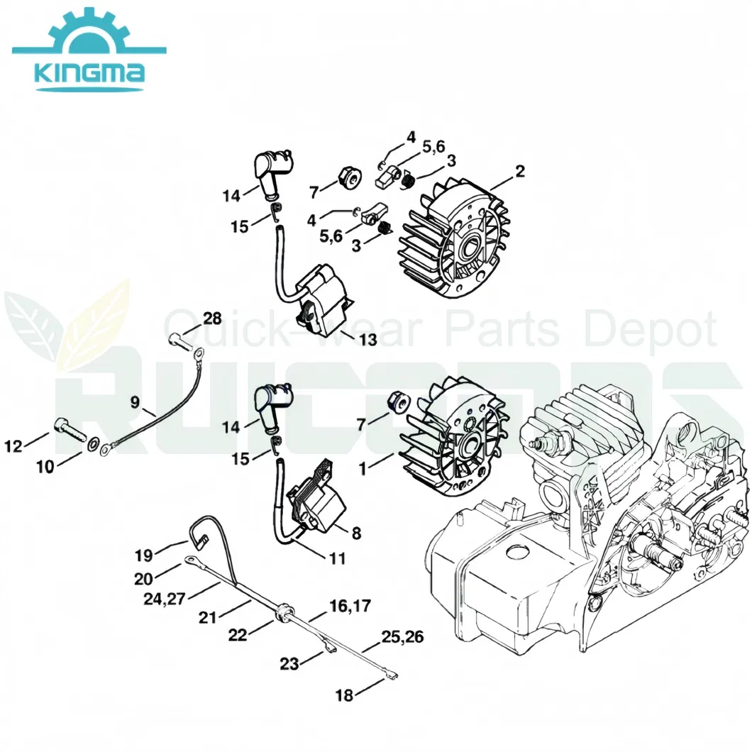 Ignition System Parts Diagram 1