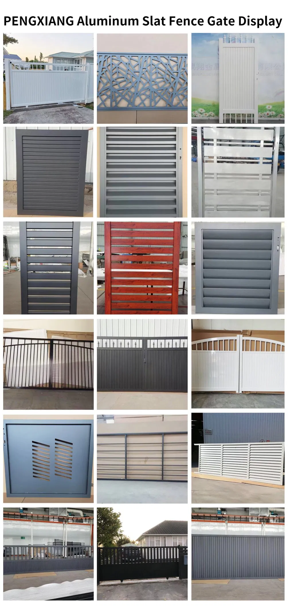 Decoration Main Gate Design Outdoor Aluminum Fencing Safety-Fence Wrought Iron Fence Slat Fence China Factory