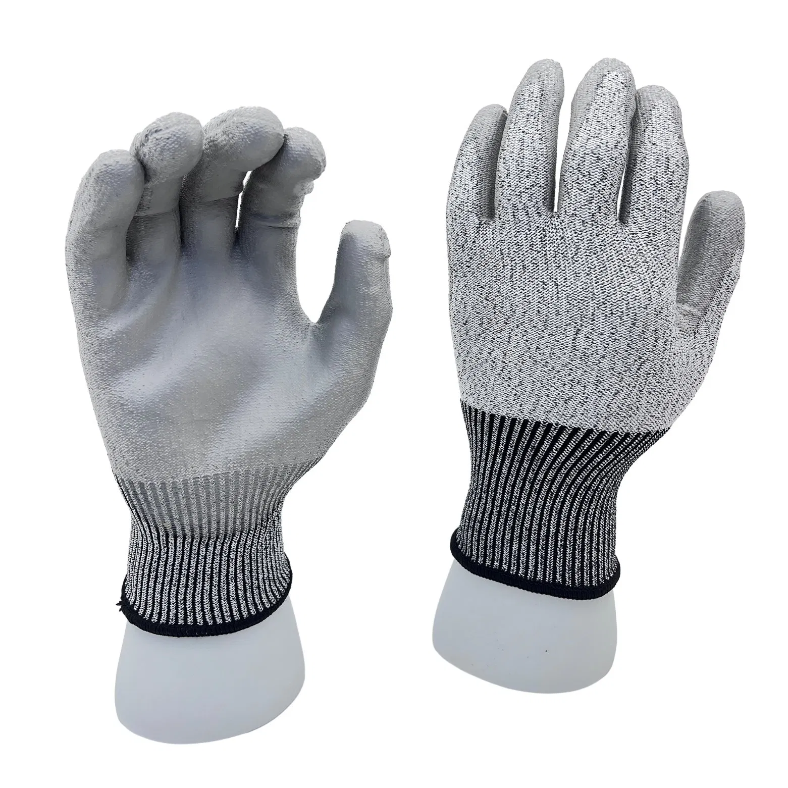 Anti Cut Proof Gloves Hot Sale Grey Black Hppe Anti-Cut Level 3 Safety Work Gloves Cut Resistant Gloves for Construction House Bulid