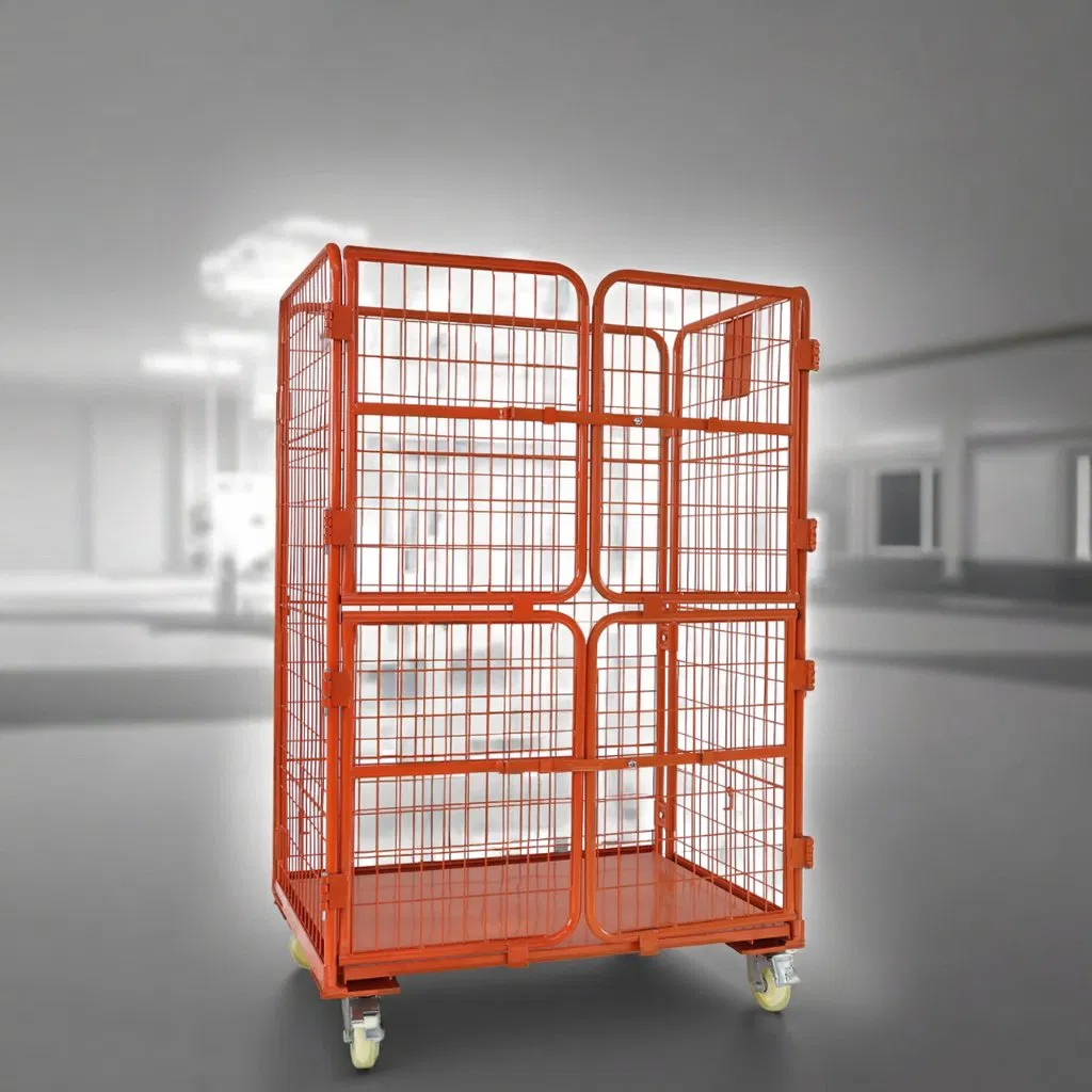 Movable Safety Cargo Roll Container for Efficient Warehouse Use