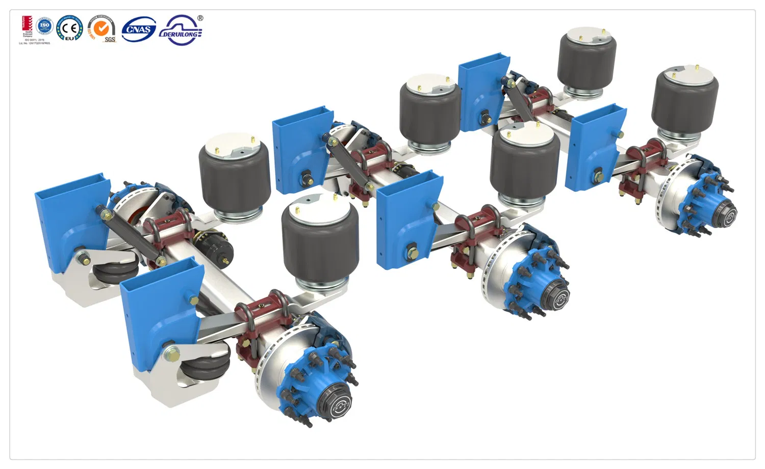 Air Suspension for Trailer and Semi-Trailer with Lift Kit 9 Tons