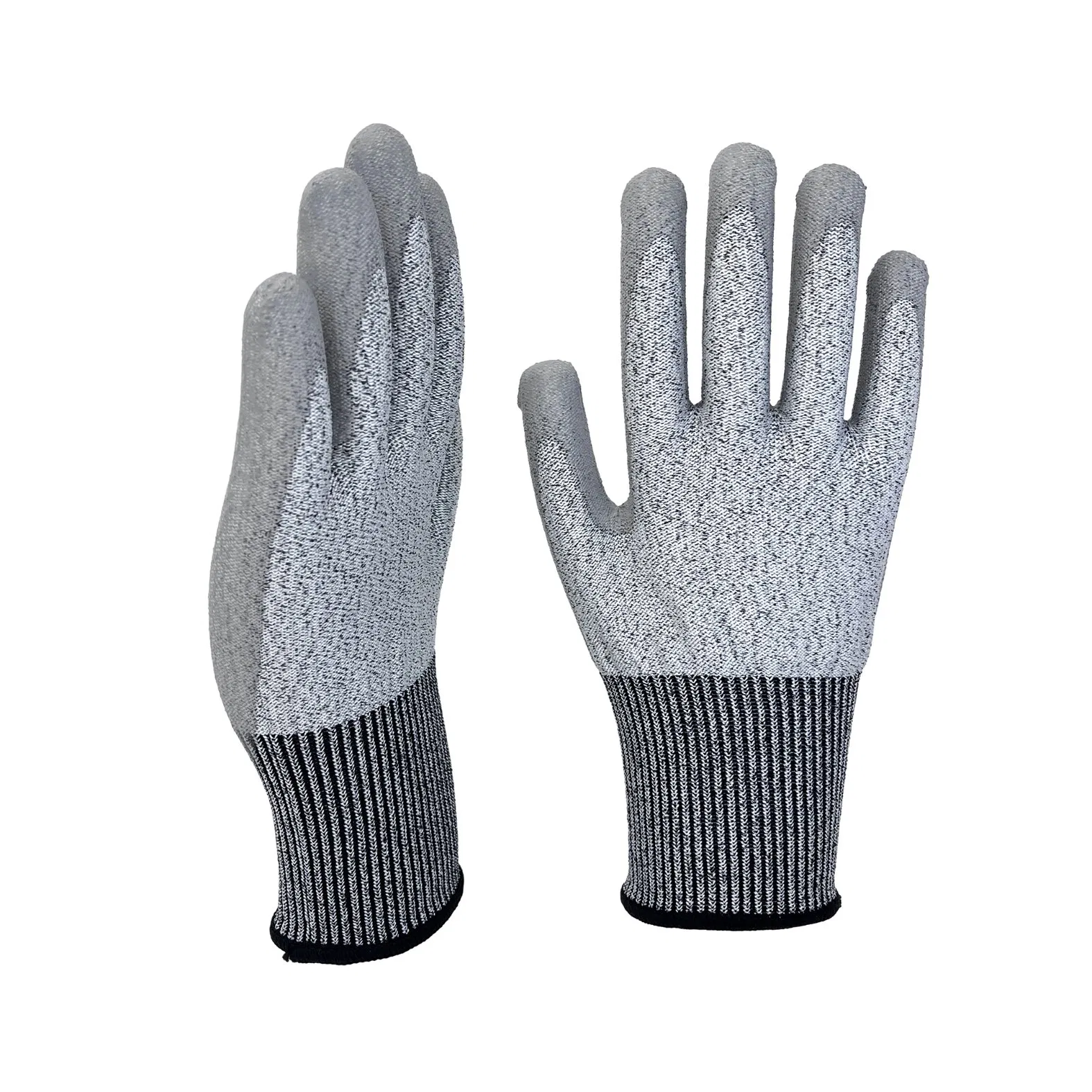 Anti Cut Proof Gloves Hot Sale Grey Black Hppe Anti-Cut Level 3 Safety Work Gloves Cut Resistant Gloves for Construction House Bulid
