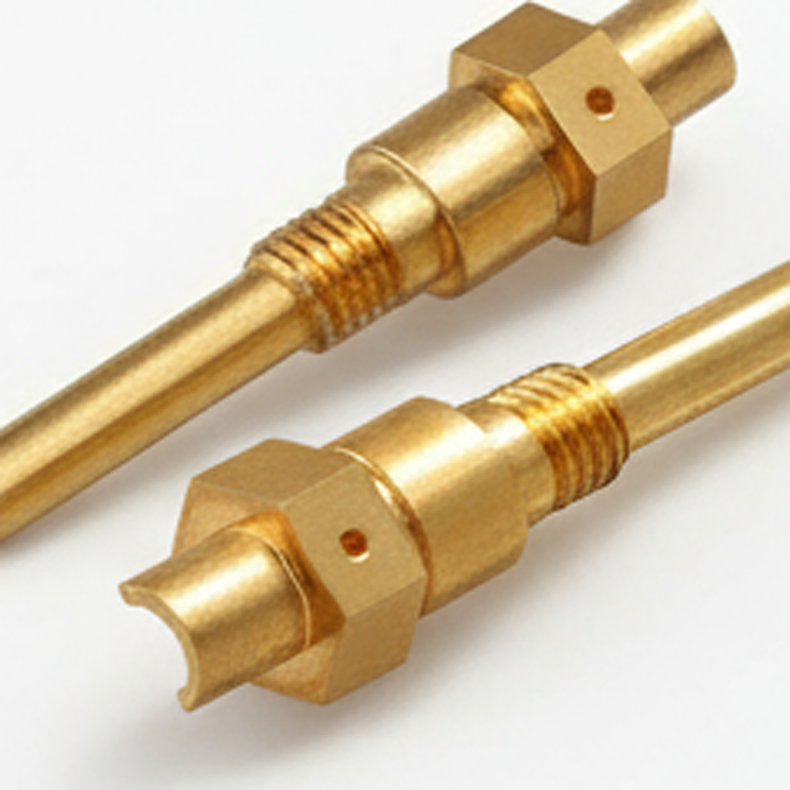 Precision CNC Turned Metal Probe and Shaft Components for Sensors and Instrumentation
