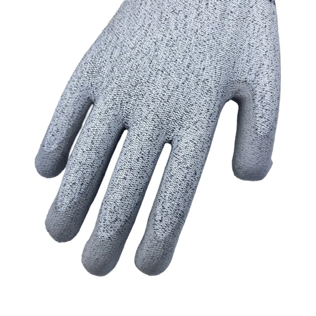 Anti Cut Proof Gloves Hot Sale Grey Black Hppe Anti-Cut Level 3 Safety Work Gloves Cut Resistant Gloves for Construction House Bulid