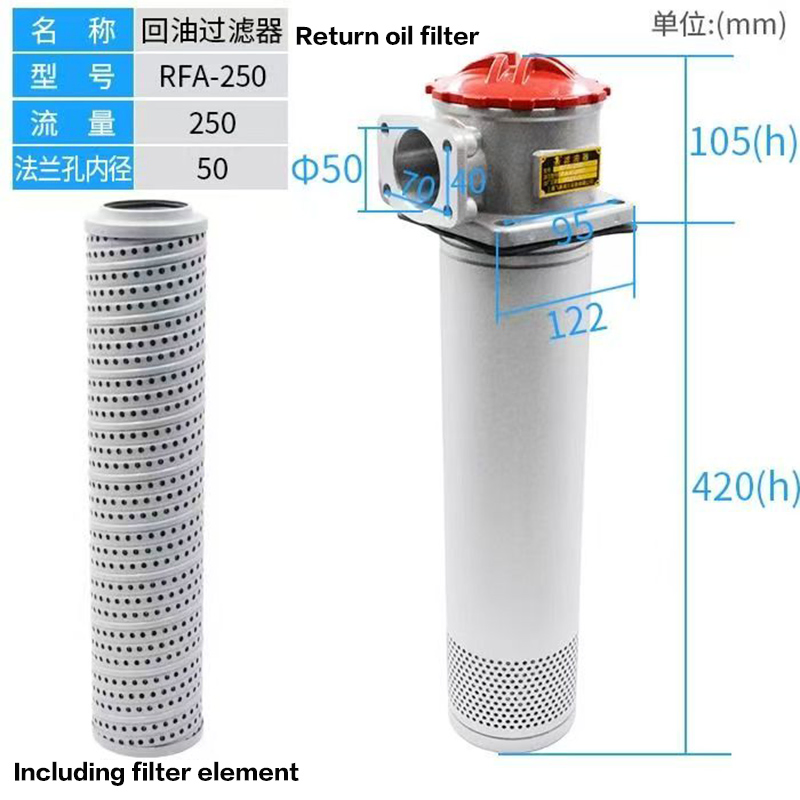 Rfa-250-20L Oil Filter Hydraulic Components Hydraulic Accessories Hydraulic System Filter Element Fra Hydraulic Filter Filter Assembly