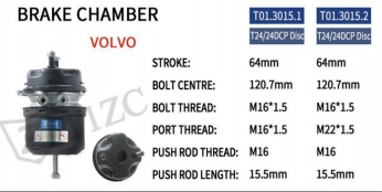 T1zc Brake System T24/24 DCP Cross Cover Air Spring Heavy Duty Truck Parts Brake Chamber Actuator