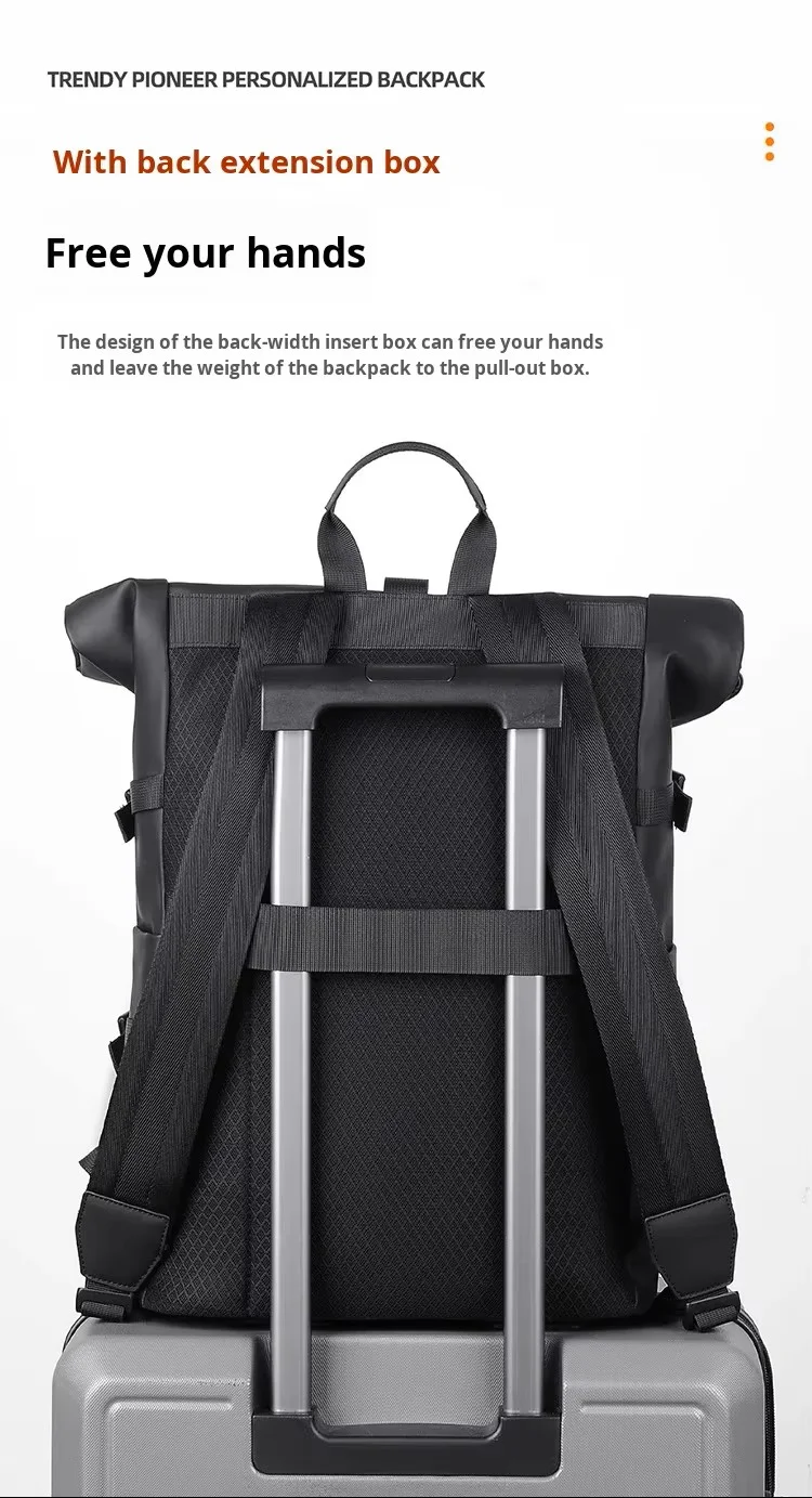 Fashionable Oxford Waterproof Polyester Lightweight Backpack Unisex Large Capacity High-end Business Leisure Travel