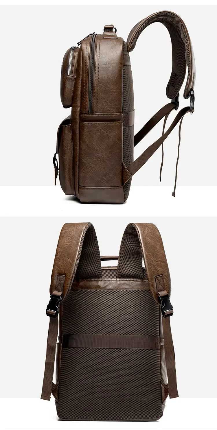 Fashion leather backpack for men 10