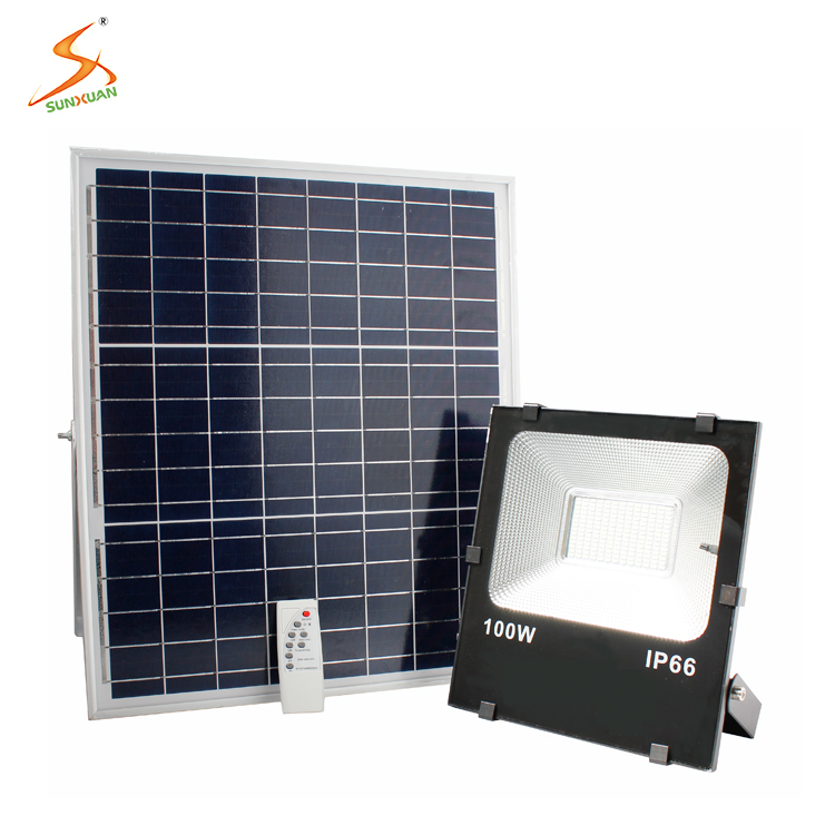 Aluminum Split All in Two Solar Energy Flood Light LED Solar Street Lighting 100W Wall Mounted