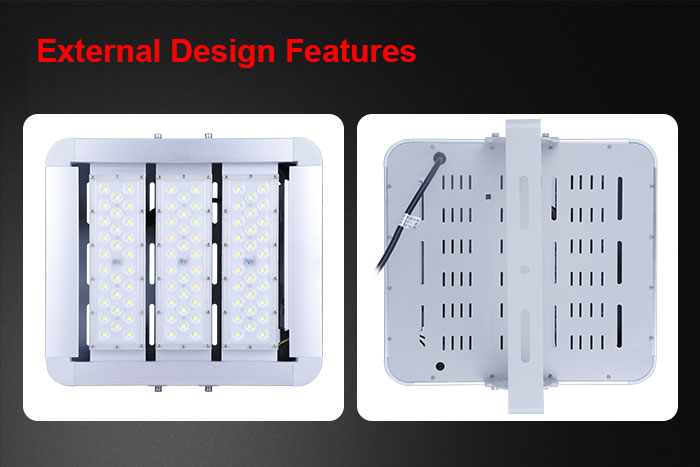 160lm/w led high bay IP66 grade led gas station canopy lights CE ROHS certified warehouse modular 100 watt flood lighting