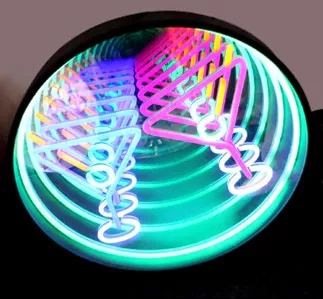 Custom 3D Infinity LED Creative Tunnel Lamp LED Illuminated Sign Tunnel Mirror Light for Retail Decoration