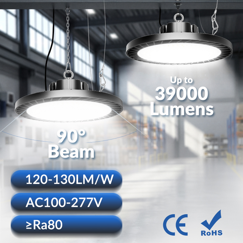 Super Bright 100W 150W 200W UFO LED High Bay Light Indoor Industrial Lighting LED Lamp for Garage Factory Workshop Warehouse