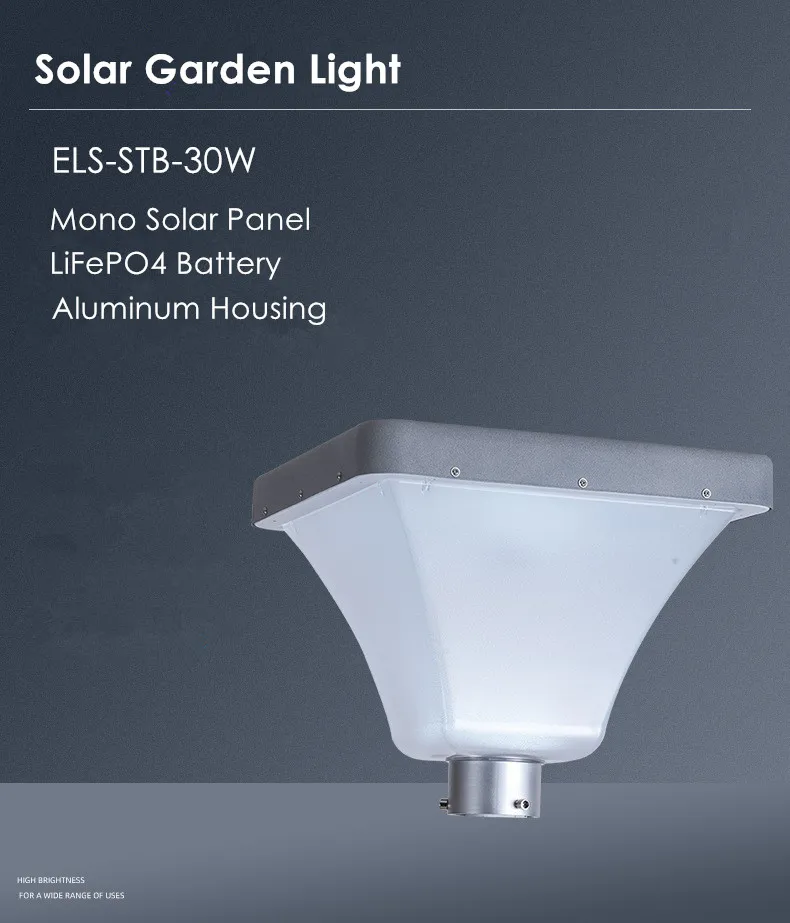 Aluminum LED UFO Lawn Lamp Solar Garden Light for Walkway Plaza Park Road