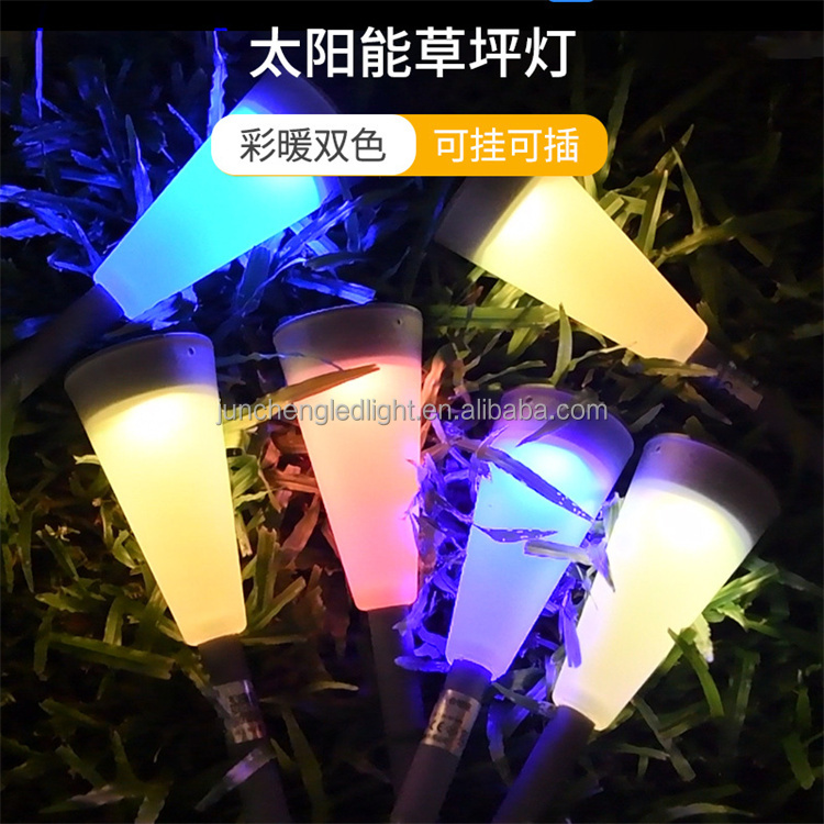 IP65 Waterproof Outdoor LED Garden Light Adjustable Cold/Warm White Solar Lawn Spot Light