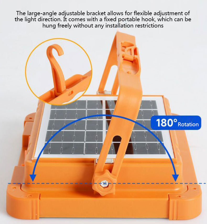 Garage Warehouse Sports Stadiums Camping Working Lighting 100W Emergency Portable Solar Floodlight Rechargeable Led Flood Light