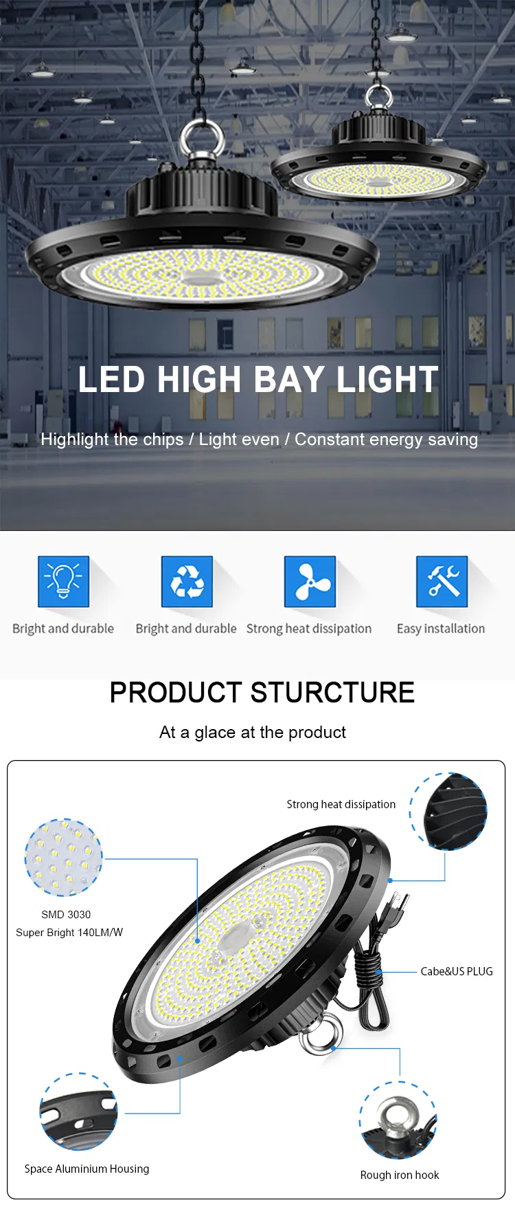 UFO LED High Bay Detail 1