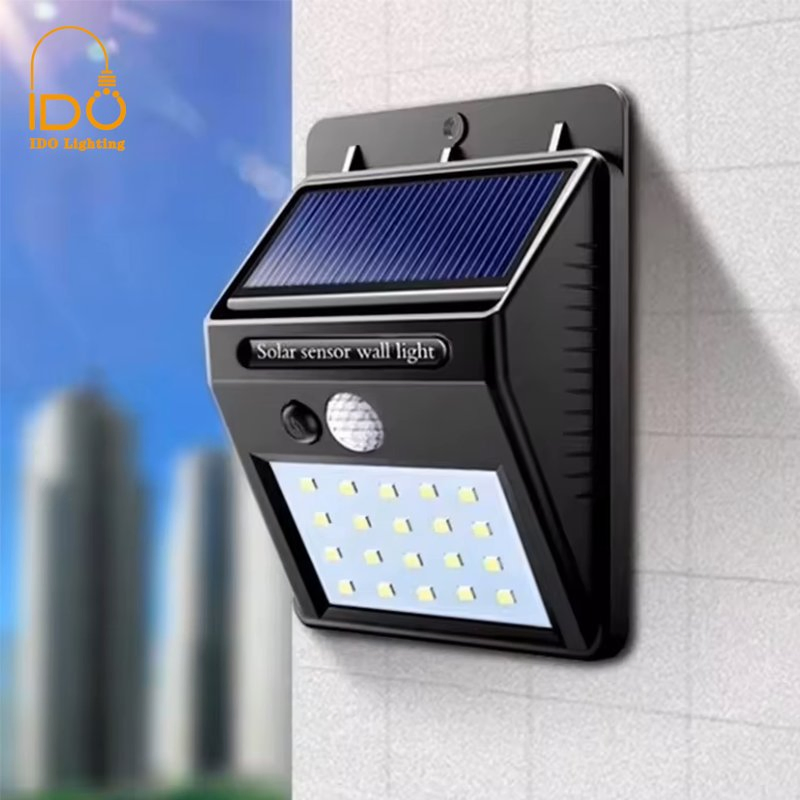 Waterproof Motion Sensor Solar Wall Light, Warm/Cool White Dual Option