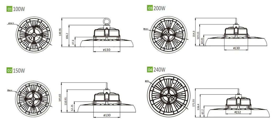 High Bay Dimensions