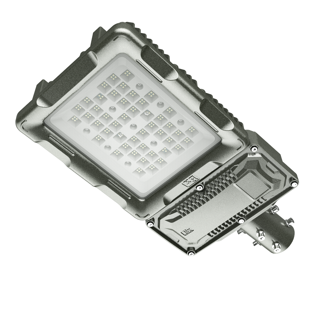 60W 80W 100W Explosion-Proof LED Street Light With Class 1 Div 2 IP66 &amp; IP65 Rating Glass &amp; Aluminum Body