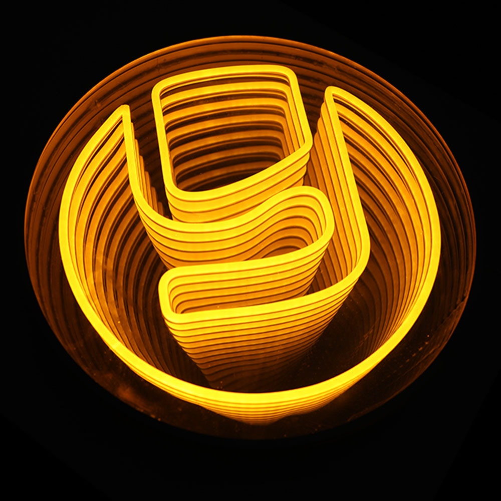 Custom 3D Infinity LED Creative Tunnel Lamp LED Illuminated Sign Tunnel Mirror Light for Retail Decoration