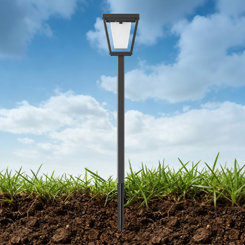 Solar Outdoor LED Floor Lamp Waterproof Garden &amp; Lawn Lighting With Flickering Flame Effect