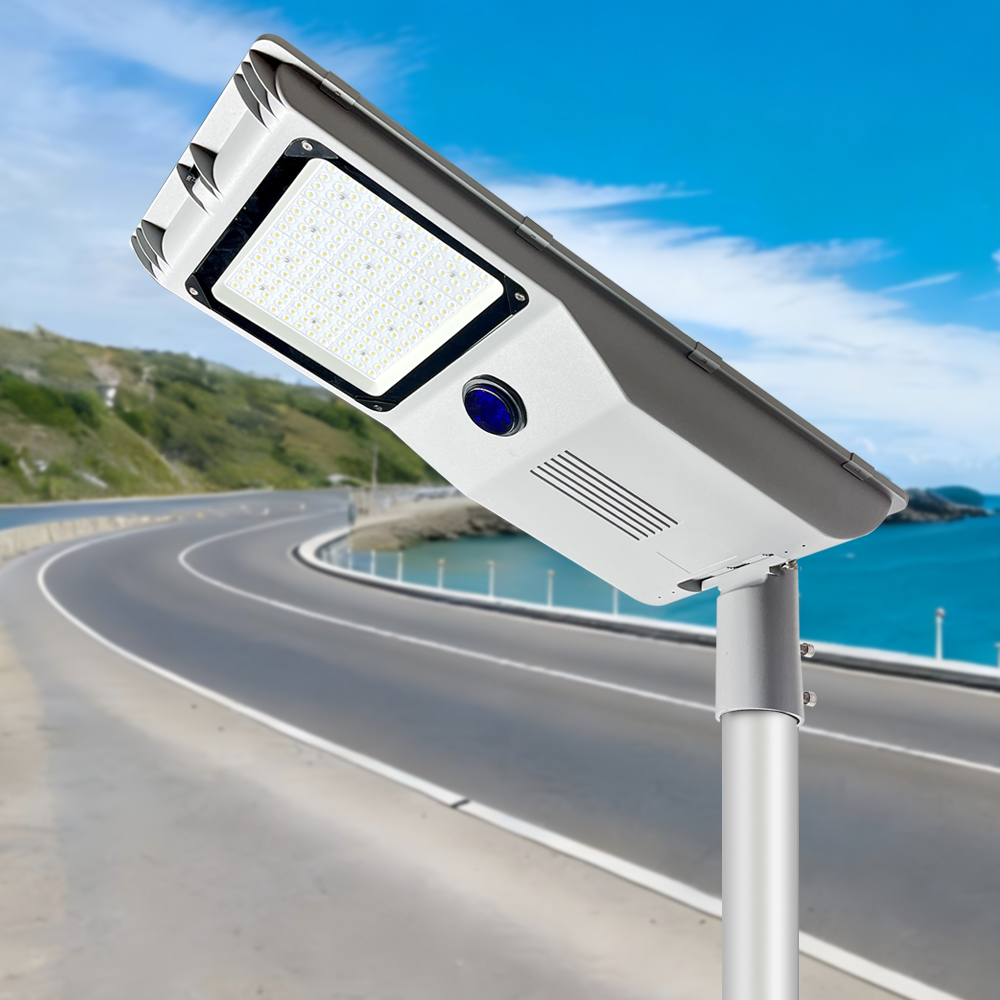 LKL All in One Integrated Solar LED Street Lights Outdoor Solar Lamps for Garden, Pathway, Residential Lighting LiFePO4 Battery