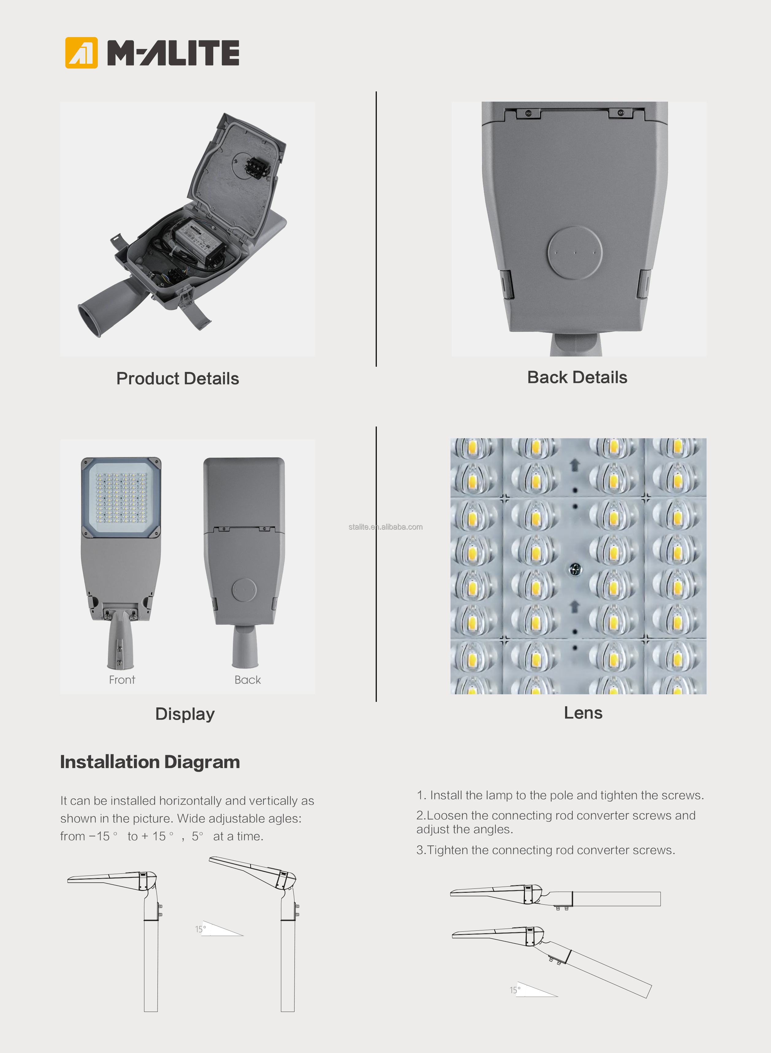 LED Street Light Optical Lens Close-up