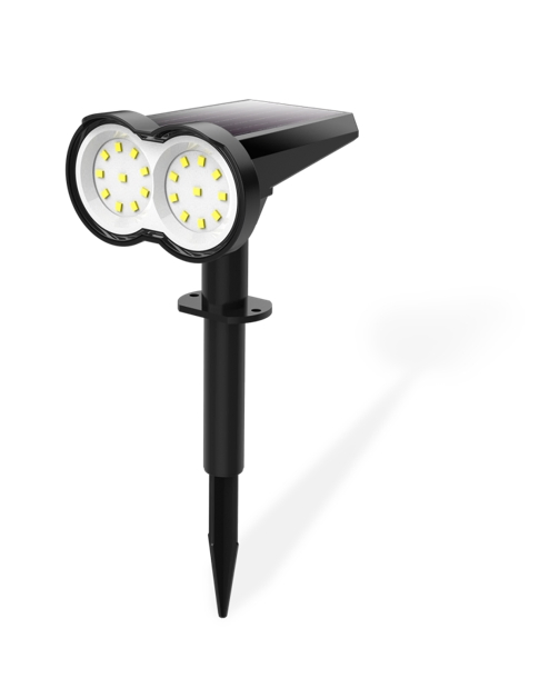 2 in 1 Installation Solar Wall Lamp Garden Spike IP44 Pathway Spotlight Outdoors Light
