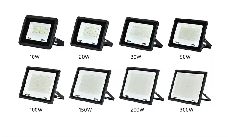 Die-Casting Aluminum IP67 200 Watt LED Flood Light Specification Diagram
