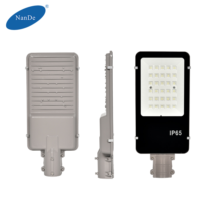 NanDe China Manufacturer Grey Ip65 Waterproof Outdoor Parks Squares 15w Wall Mounted Led Solar Street Light