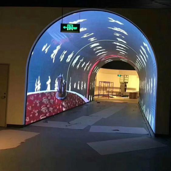 High Brightness Customized Soft Led Module Led Screen P2 P2.5 P3 P4 P5 P6 Flexible Video Wall Led Tunnel Display For Advertising