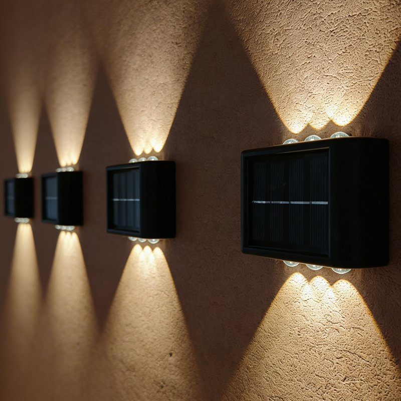 Solar LED Deck Light Outdoor Waterproof Wall Lamp for Garden Patio Fence Pathway Decor